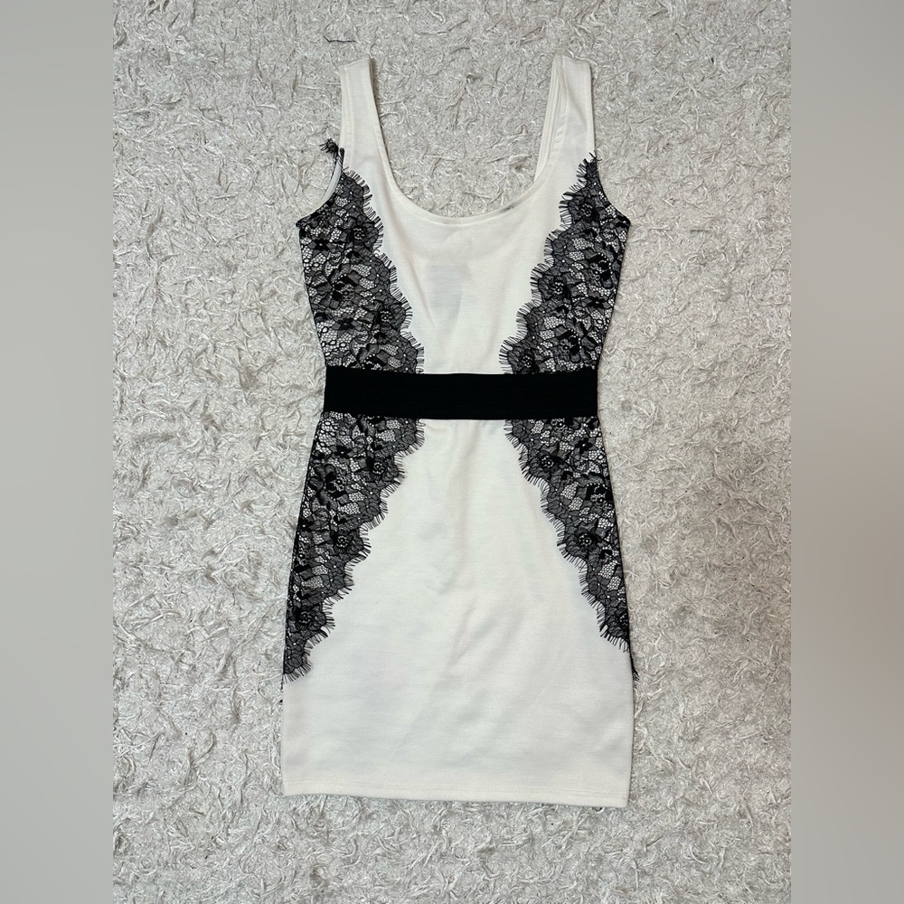 Black and white formal dress